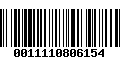 Código de Barras 0011110806154