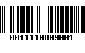 Código de Barras 0011110809001