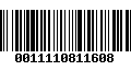 Código de Barras 0011110811608