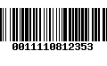 Código de Barras 0011110812353