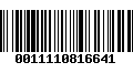 Código de Barras 0011110816641