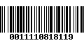 Código de Barras 0011110818119