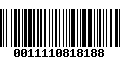 Código de Barras 0011110818188