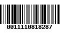 Código de Barras 0011110818287