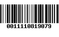 Código de Barras 0011110819079