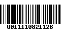 Código de Barras 0011110821126