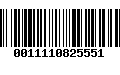 Código de Barras 0011110825551