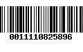 Código de Barras 0011110825896