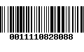 Código de Barras 0011110828088