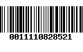 Código de Barras 0011110828521