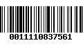 Código de Barras 0011110837561