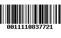 Código de Barras 0011110837721