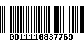 Código de Barras 0011110837769