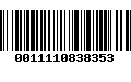 Código de Barras 0011110838353