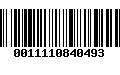 Código de Barras 0011110840493