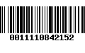 Código de Barras 0011110842152