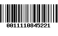 Código de Barras 0011110845221