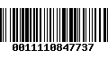 Código de Barras 0011110847737