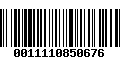 Código de Barras 0011110850676