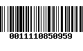 Código de Barras 0011110850959