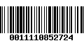 Código de Barras 0011110852724