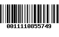 Código de Barras 0011110855749