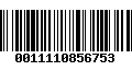 Código de Barras 0011110856753