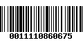 Código de Barras 0011110860675