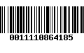 Código de Barras 0011110864185