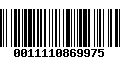 Código de Barras 0011110869975