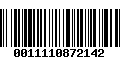 Código de Barras 0011110872142