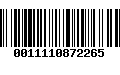 Código de Barras 0011110872265