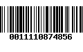 Código de Barras 0011110874856