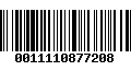 Código de Barras 0011110877208