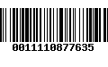 Código de Barras 0011110877635