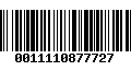 Código de Barras 0011110877727