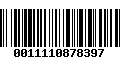 Código de Barras 0011110878397