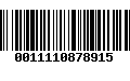 Código de Barras 0011110878915