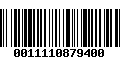 Código de Barras 0011110879400