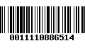 Código de Barras 0011110886514