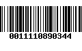 Código de Barras 0011110890344