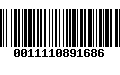 Código de Barras 0011110891686