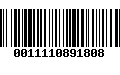 Código de Barras 0011110891808