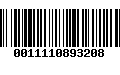 Código de Barras 0011110893208