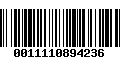 Código de Barras 0011110894236