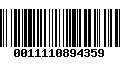 Código de Barras 0011110894359