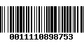 Código de Barras 0011110898753