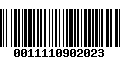 Código de Barras 0011110902023