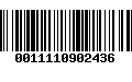 Código de Barras 0011110902436