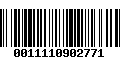 Código de Barras 0011110902771